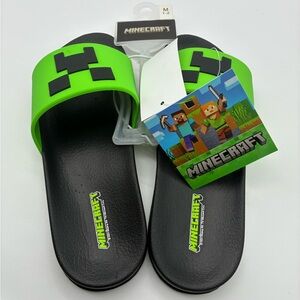 NWT Kids Slide Sandals - Black and Green